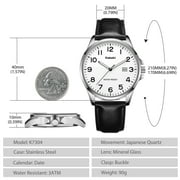 Watch for Men Minimalist Ultra Thin Wrist Watch Waterproof Quartz Analog Watch with Leather Strap -Gift for Men