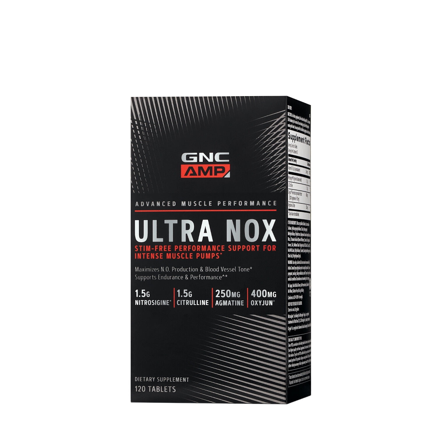 GNC AMP Ultra Nox, 120 Tablets, Maximizes Nitric Oxide Production