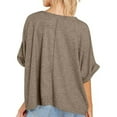 thumbnail image 4 of T-Shirts For Women Sevevn Women's Solid Oversized Summer V-Neck Basic Casual Loose T-Shirt, 4 of 7