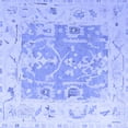 thumbnail image 1 of Ahgly Company Machine Washable Indoor Square Oriental Blue Traditional Area Rugs, 4' Square, 1 of 4