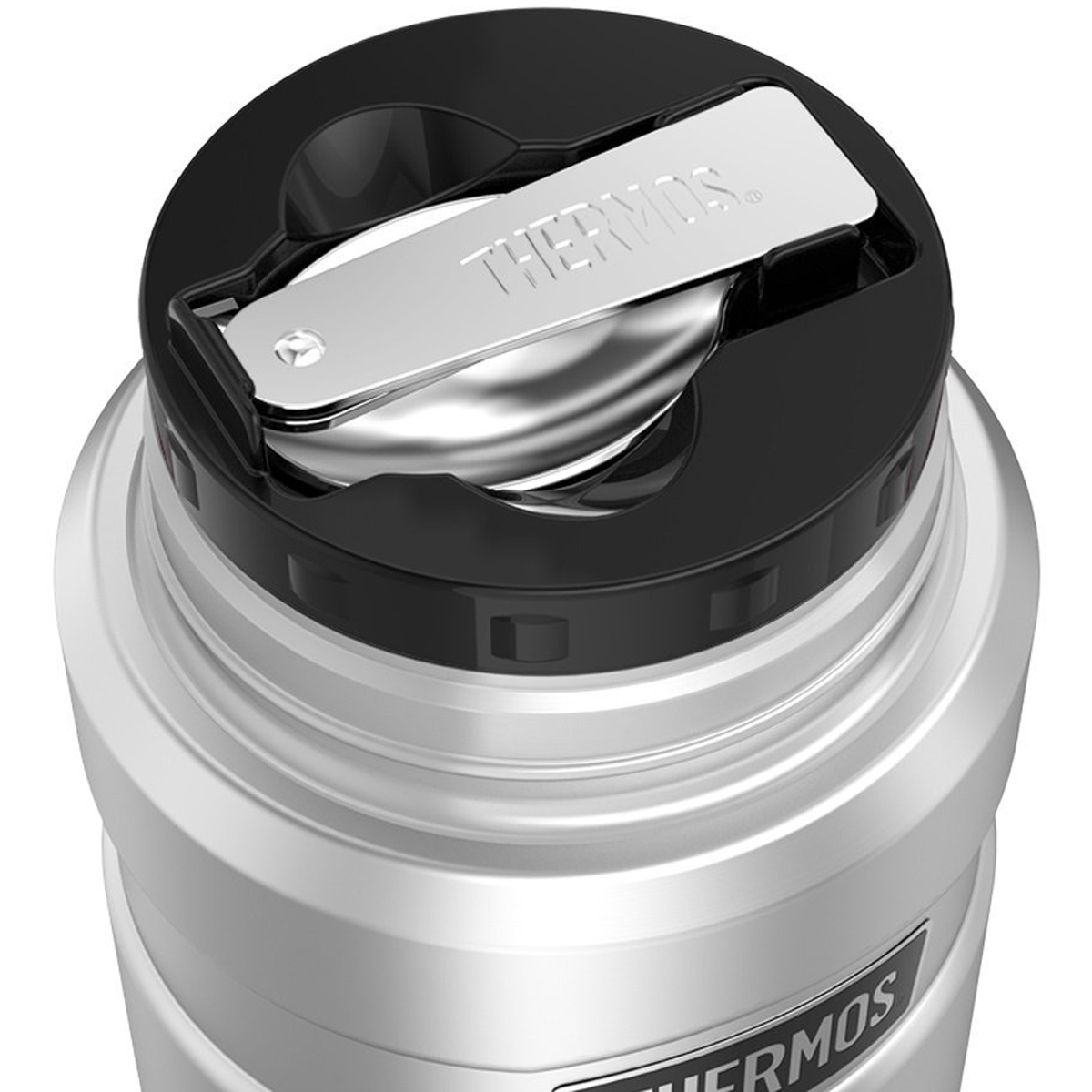 Thermos Stainless King 16 Ounce Food Jar with Folding Spoon, Matte Stainless - image 2 of 5