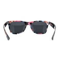 thumbnail image 4 of No glare Polarized Iconic Hipster Horn Rim Flower Print Sunglasses Red Purple Floral Black, 4 of 4