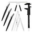 thumbnail image 1 of "Kit De Regla Microblading Diseño Compas Cejas Perfectas 6pcs Lab.G Plata ", 1 of 5