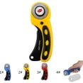 thumbnail image 2 of Coofit Rotary Cutter 45MM Ergonomic Handle Roller Cutter Cloth Cutting Tool for Sewing, 2 of 10
