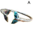 thumbnail image 1 of Last Day 70 % de Réduction - Bracelet Queue Coquillage d'Ormeau et Sirène Argentée B0W4, 1 of 6