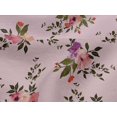 thumbnail image 4 of oneOone Viscose Jersey Fabric Watercolor Leaves & Peony Floral Fabric Prints By Yard 60 Inch Wide, 4 of 5