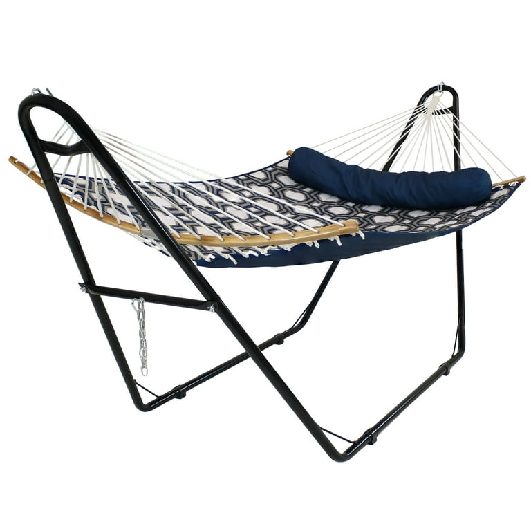 Sunnydaze Universal Heavy Duty Hammock Stand Indoor Outdoor Use Black Metal Frame Walmart