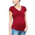 thumbnail image 5 of Gvmfive Women Pregnant Short Sleeve Maternity Tops Summer Breastfeeding Nursing T-Shirt, 5 of 6