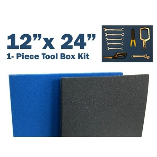 Tool Box Foam 12"x 24" 1/2" Thick (1 Piece) Blue
