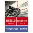 thumbnail image 2 of Unknown 12x14 Gold Ornate Wood Framed with Double Matting Museum Art Print Titled - Reynold Mark 10 Motorcycle Chains, 2 of 4