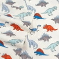 thumbnail image 4 of Kids Classic Printed Microfiber Sheet Sets, Ultra Soft Fitted Sheets with Straps - Dinosaur, Twin XL Size, 4 of 5