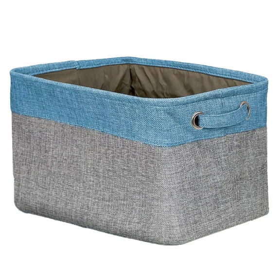 Sorbus Twill Fabric Storage Basket with Handles, 1 Pack, Aqua