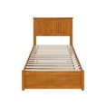 thumbnail image 2 of Malta Twin XL Platform Bed with Panel Footboard & TXL Trundle in Light Toffee, 2 of 5