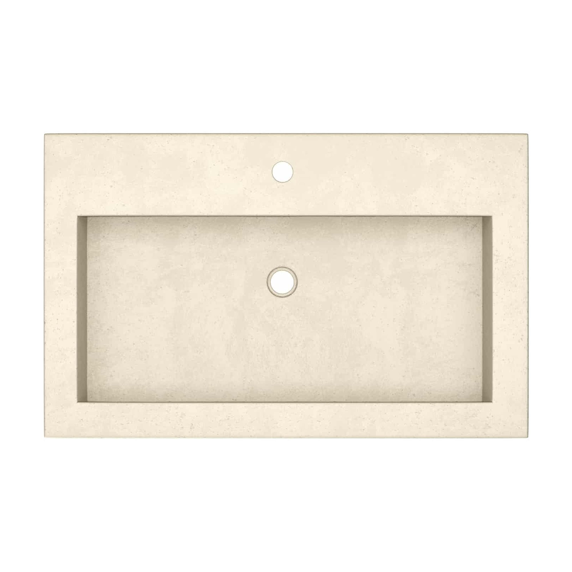 Native Trails NSL3019-E Nativestone 30" Rectangular Concrete Drop In Bathroom Sink - Earth