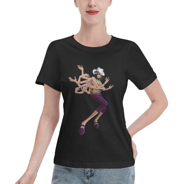 T-Shirt Basique à Manches Courtes pour Femme une Pièce Robin