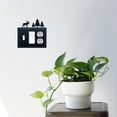thumbnail image 2 of 1 Switch and 1 GFI Duplex Outlet Cover with Metal Moose Tree Accent, Black, 2 of 2