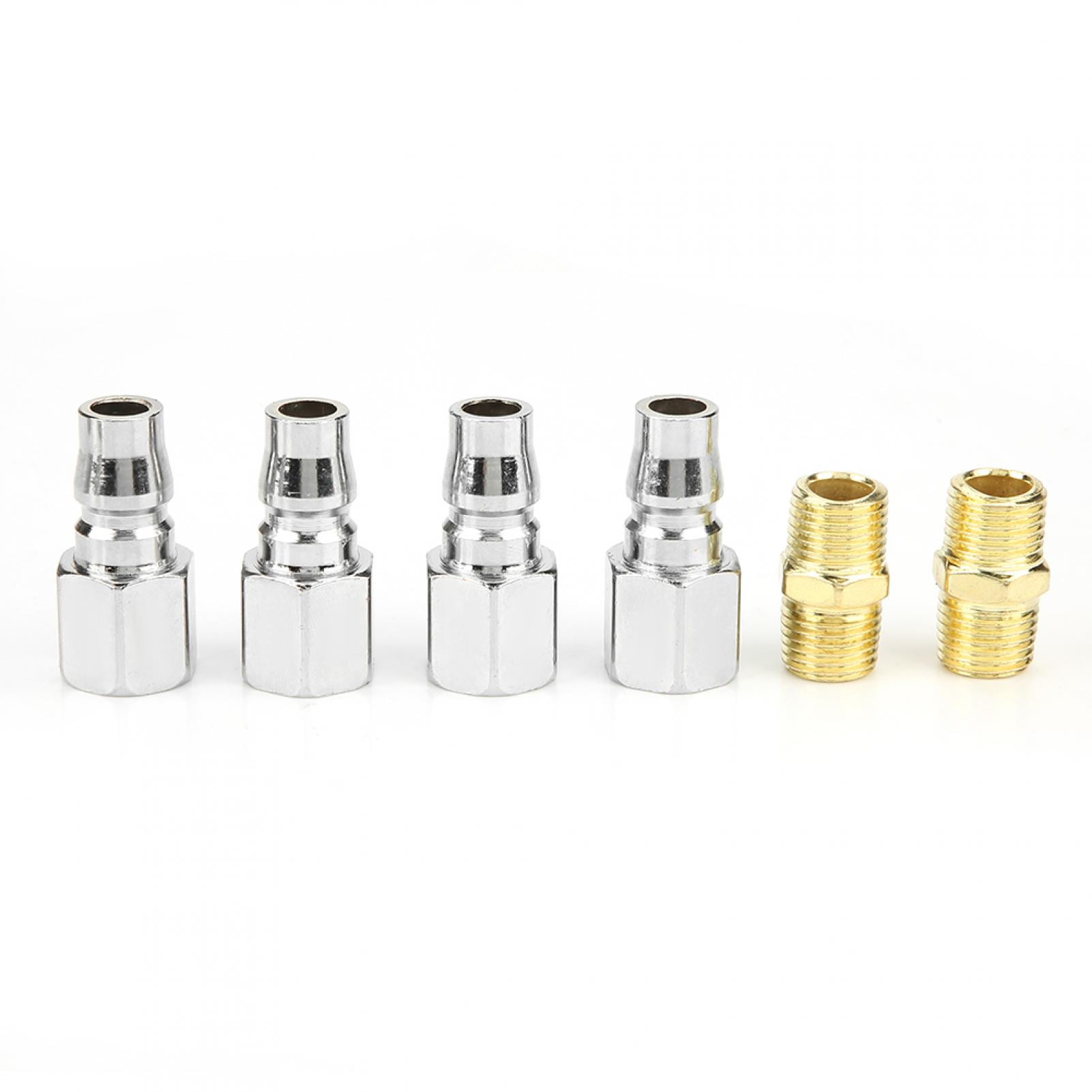 18pcs Line Hose Air Compressor Connector Quick Release Assembly Set 1/4" Pneumatic Iron Parts