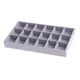 thumbnail image 1 of Caja organizadora portátil de terciopelo para exhibir joyas, anillos, collares y pulseras. 18 rejillas, 1 of 9
