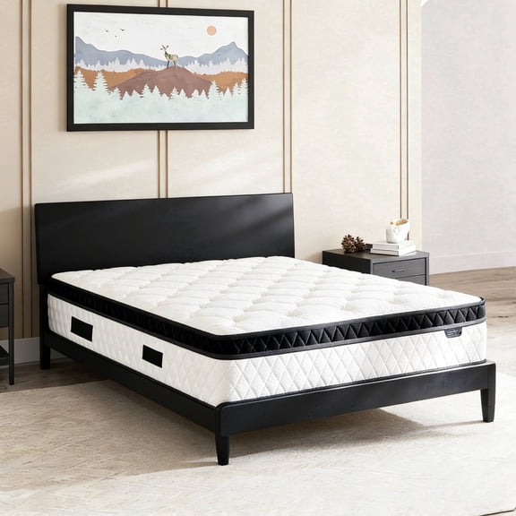 Bezzze 10 inch Twin Hybrid Mattress, Pocket Spring Memory Foam Supportive Sleep, Medium Firm, CertiPUR-US Certified Mattress in a Box