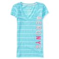 thumbnail image 1 of Aeropostale NY 87 camiseta adornada a rayas para mujer, azul, pequeña Aeropostale Camiseta adornada, 1 of 2
