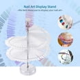 thumbnail image 3 of 120 Colors Nail Tips Display Stand, DIY Nail Art Showing Shelf with Number Posted, Gel Nail Color Card Spiral Fan-shaped Nail Art Polish Practice Display Tips (White,Oval) ALT2, 3 of 3