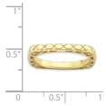 thumbnail image 4 of 925 Sterling Silver Stackable Expressions Polished Gold-plate Princess Square Ring Size: 9; for Adults and Teens; for Women and Men, 4 of 4