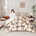 thumbnail image 4 of Homewish Kawaii Bowtie Bedding Comforter Set 2pcs for Teens Female Adults,Leopard Zebra Print Twin Comforter Sets Microfiber,Black Brown Breathable Bedding Set,Lightweight Room Decor,Reversible, 4 of 8