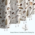 thumbnail image 6 of Brown Mushroom Fern Light Pattern Shower Curtain 36"x72" ,Bathroom Decorative Shower Curtains Set with 12 Hooks,Modern Waterproof Washable Shower Curtain, 6 of 6