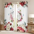 thumbnail image 2 of White Cat Curtains & Drapes Cartoon Animal Kitten Blackout Curtains Gifts for Cat Lovers,Red White Pink Flowers Window Curtains Teal Butterfly Decor, 2 of 6