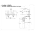 thumbnail image 2 of Kingston Brass Elinvar Two Handle 4" Centerset Lavatory Faucet with Brass Pop-up, 2 of 2