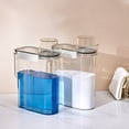 thumbnail image 6 of Shoreew Sealed Laundry Detergent Jar Transparent Storage Bottle Detergent Powder Box Prevents Dampness for Laundry Room Bathroom, 6 of 7