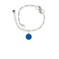 thumbnail image 2 of Delight Jewelry Silvertone Small Royal Blue Enamel Disc Silver-tone Paw Infinity Link Chain Bracelet, 6"+2" Extender, 2 of 3
