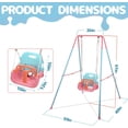 thumbnail image 3 of Toddler Swing, 3-in-1 Swing Sets for Backyard, Baby Swing Outdoor/Indoor, Toddler Swing Set Suitable for Children 6 Months and Older (Pink), 3 of 13