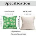 thumbnail image 4 of Hello Spring Flower Green Pillow Covers 18x18 Inch Daisy Floral Bloom for You Pillow Cases Set of 4 Check Plaid Buffalo Spring Farmhouse Decorations Pillows Cushion Cover Cotton Linen, 4 of 6