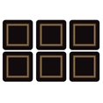 thumbnail image 1 of Pimpernel Collection Classique Noire sous-Verres - Ensemble de 6, 1 of 1