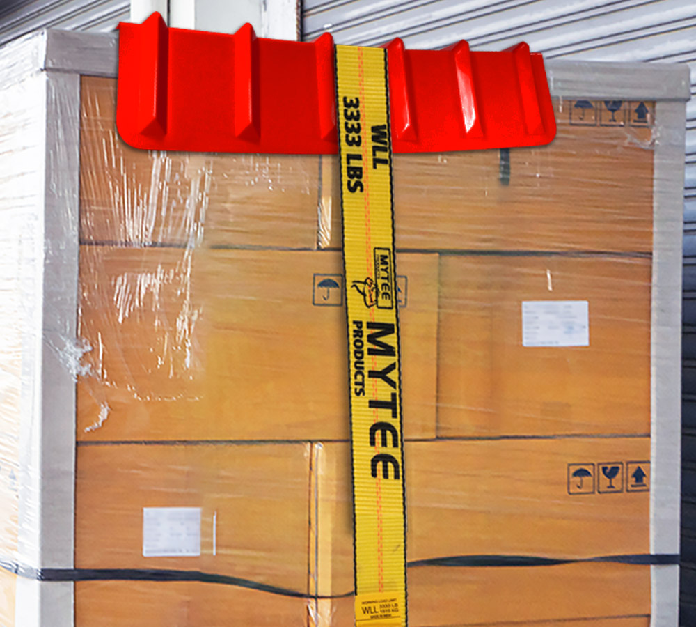 20 Pack Red Flatbed Edge Protectors - 8" x 8" x 36" | V Shaped Winch Ratchet Straps Plastic Corner Protector for Flatbed Cargo Load