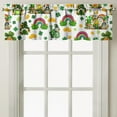 thumbnail image 3 of St Patricks Day Kitchen Curtains Valances 3 Piece Set,Spring Shamrock Gnome Sunflowers Rod Pocket Kitchen Tier Curtain Over Sink Window,Cute Farmhouse Cafe Curtains for Holiday Decor 36 Inch, 3 of 7