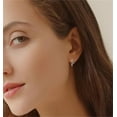 thumbnail image 5 of Cute CZ Bow Small Hoop Earrings for Women Cartilage 925 Sterling Silver Small Huggie Helix Hoops Earring, 5 of 7