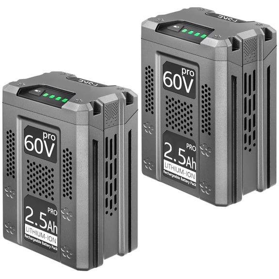 FSKE 2500mAh Replacement for Greenworks 60V Battery LB60A00 LB60A01 LB60A02 LB60A03 2 Packs