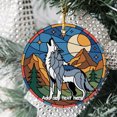 thumbnail image 2 of Wolf Ceramic Ornament – Custom Text Ornament for Boy or Girl Who Loves Wolf, Christmas 2025 Keepsake, Best Gifts for Pet Lovers, 2 of 4