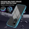 thumbnail image 3 of Compatible with Oppo Reno 10 Pro Case with Built-in Privacy Glass Screen Protector, Ultra Slim Oppo Reno 10 Pro Phone Case Clear for Women Men Shockproof Protective Cover (Blue), 3 of 7
