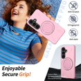 thumbnail image 3 of For Samsung Galaxy S26 Plus 5G Ultra Slim Hybrid TPU+PC Protective Cover with Metal Rotation Holder , Military Grade Shockproof Phone Case Cover,Pink,For Galaxy S26 Plus 5G, 3 of 7