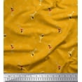 thumbnail image 1 of Soimoi Gold Moss Georgette Fabric Glass,Straw & Drinks Summer Designs Decor Fabric Printed Yard 42 Inch Wide, 1 of 1