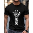 thumbnail image 4 of Men's T-Shirt,Short Sleeve Tee Shirt Casual Tops Funny Giraffe Crew Neck T Shirts for Men, 4 of 8