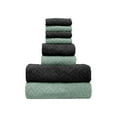 thumbnail image 2 of Velvet Towel Set Soft Absorbent Bath Towels for Home and Daily Use, Green, 2 of 9