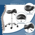 thumbnail image 5 of PetFurnishn Professional Ergonomic Saddle Stool, Black - Adjustable Hydraulic Seat, Rolling Spa Salon, Massage, and Medical Office Chair with Swivel Wheels, 5 of 14