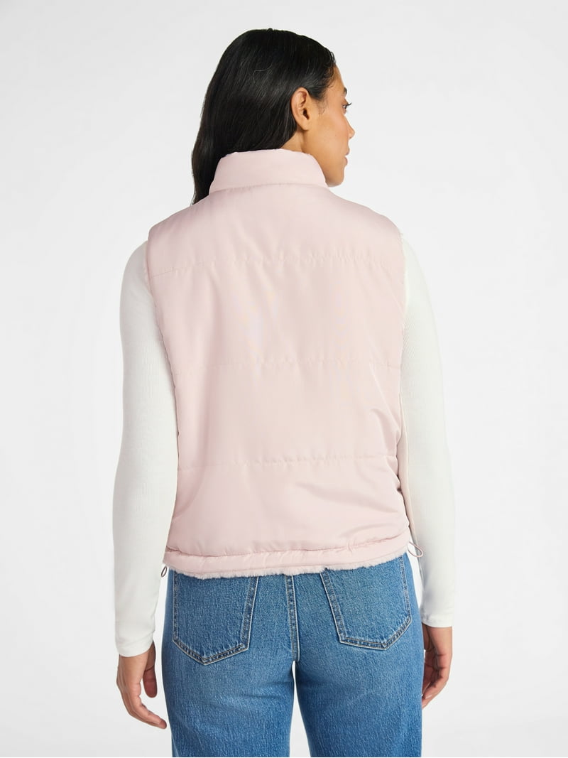 Time and Tru Women's and Women's Plus Faux Fur Reversible