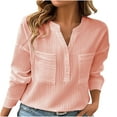 thumbnail image 2 of BSDJILFG Casual Tops for Women Casual Dressy 2024 Button-Up Long Sleeve V Neck Blouse Formal Workwear, 2 of 7
