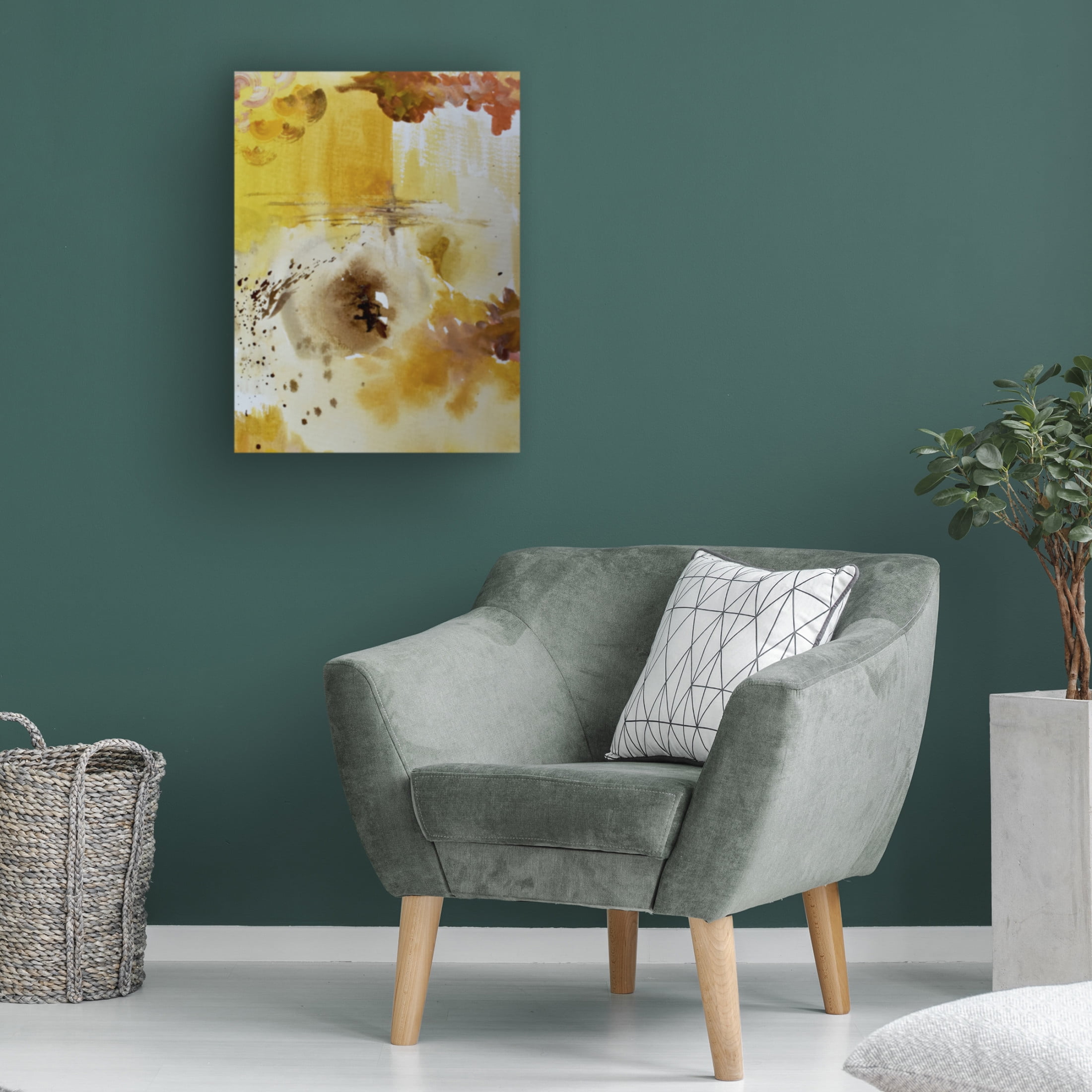 Canvas Wall Art - Maliq 'Abstract Landscape' Wall Art for Living Room, Bedroom, or Office Décor by Trademark Fine Art - 14 x 19 Inches