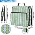 thumbnail image 2 of FORMRS Zipper Binder with Shoulder Strap 2-inch Ring 500 Sheet Capacity File Bag, Green Stripe Pattern, 2 of 5